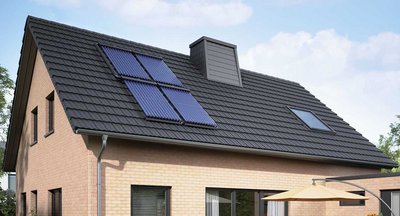 Solarthermie Anlage auf einem Privathaus